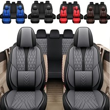 For Ford F150 F250 F350 Leather Seat Cover Full Set Front Rear 5 Seats Protector