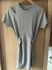 Oliver Bonas  Tie Grey T Shirt Dress Size 8