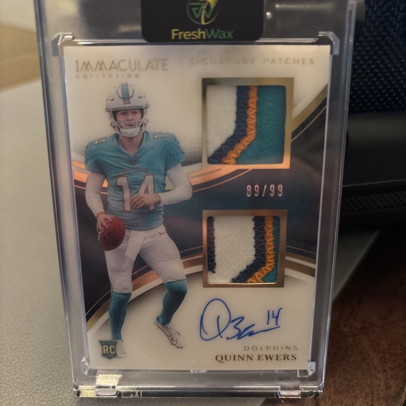 2025 Panini Immaculate Rookie Signature Patches Quinn Ewers #ISPR-QES /99 