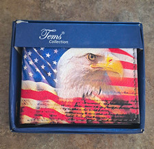 Tems Collection Men's Bifold Folding Wallet American Flag Eagle Graphic Print