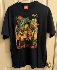 Vintage Exact Science  2 Robots Urban Setting T-Shirt Black Large  Rare EUC