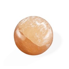 Oranger Selenit Massage-Kugel 8cm – Heilstein für Entspannung & Energiearbeit