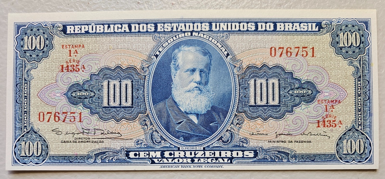 Brazil 100 Cruzeiros 1964 Unc