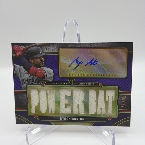 2024 Topps Triple Threads Byron Buxton Game Used Patch Auto Purple /27 Min Twins