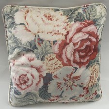 Vintage Floral Pink Roses Victorian Decorative Throw Pillow 12 X 12 Inch