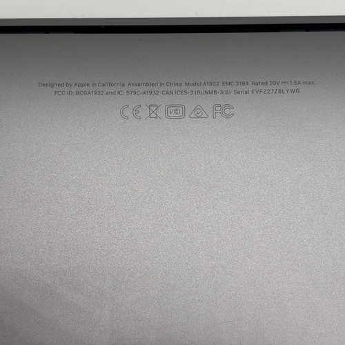 2019 Apple MacBook Air 13.3" i5 1.6GHz 8GB RAM 250GB SSD Space Gray A1932 - Afbeelding 9 van 10