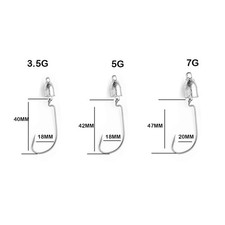 30pcs Offset Ned Rig Jig Head Fishing Hooks Weedless Crappie Bass Trout Lures