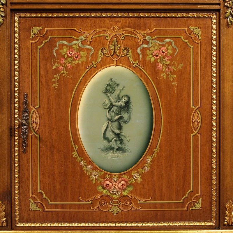 Mueble aparador italiano mueble pintado oro estilo antiguo siglo XX Foto 4 de 4