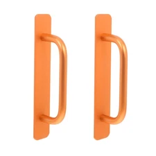  2 PCS Adhesive Cabinet Pulls Stick on Door Handles Aluminum Gate