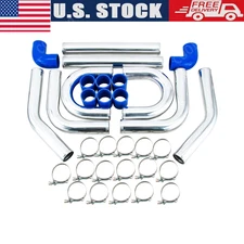 2.5" 64mm Universal Aluminum Turbo Intercooler Pipe Kit and Silicon Hose Clamps/