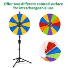 WinSpin 24" Floor Stand Modular Prize Wheel w/ 12 PCS Backup Panels Blue Yellow — photo 5