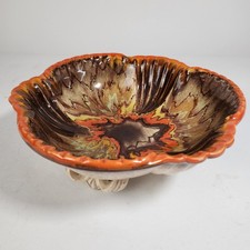 DX Höhr Grenzhausen Keramikschale 495 Lava Glasur 70er Studio Keramik