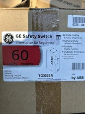 GE TG3223R  Safety Switch 60 Amp 240 VAC  15 HP New In Box