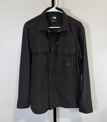 The North Face Mens Firefly Canopy Shirt Black Long Sleeve Button Up Size M