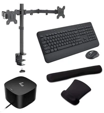 HP Thunderbolt G4 Dock 120W, Wireless Keyboard/Mouse set, Gel Mouse & Wrist Pad