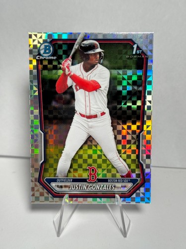 Justin Gonzales [X-Fractor] #BCP-141 2026 Bowman Chrome Prospect card