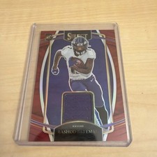 2021 Panini Select - Rookie Swatches Rashod Bateman #RSW-RBA Red Prizm