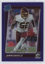 2021 Panini Donruss Optic Rated Rookie Purple Prizm 14/50 Jamin Davis #247 nd3