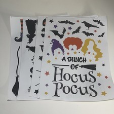 4pc. Hocus Pocus Halloween Window Cling Set