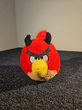 Angry Birds Red Bird Devil 5" Horns Tail 2010 Rovio Commonwealth Plush NO SOUND