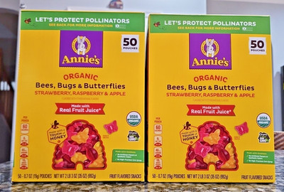 2 Boxes Of Annie's Organic Bees Bugs Butterflies 50 Count Box EXP 10/2026
