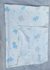 Vintage Flannel Receiving Blanket Pastel Giraffe Tiger Cat Zebra Polka Dot White