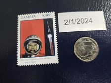 Yuri Gagarin becomes first man in Space 1961 - Zambia Stamp