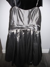 SZ.12 NWT WATTERS SILVER METALIC SHORT FORMAL,SPAGETTI STRAP OR STRAPLESS