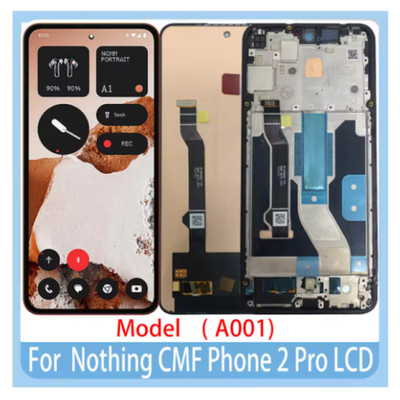 OLED For Nothing CMF Phone 2 Pro LCD Display Touch Screen Digitizer With Frame