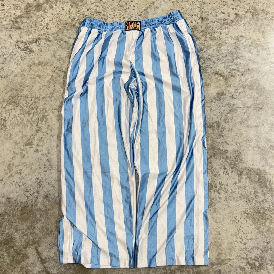 Calça Dream USA Masculina 2XL Azul Branca Listrada Snap y2k Baggy Hip Hop Harlem Clubs - Imagem 2 de 4