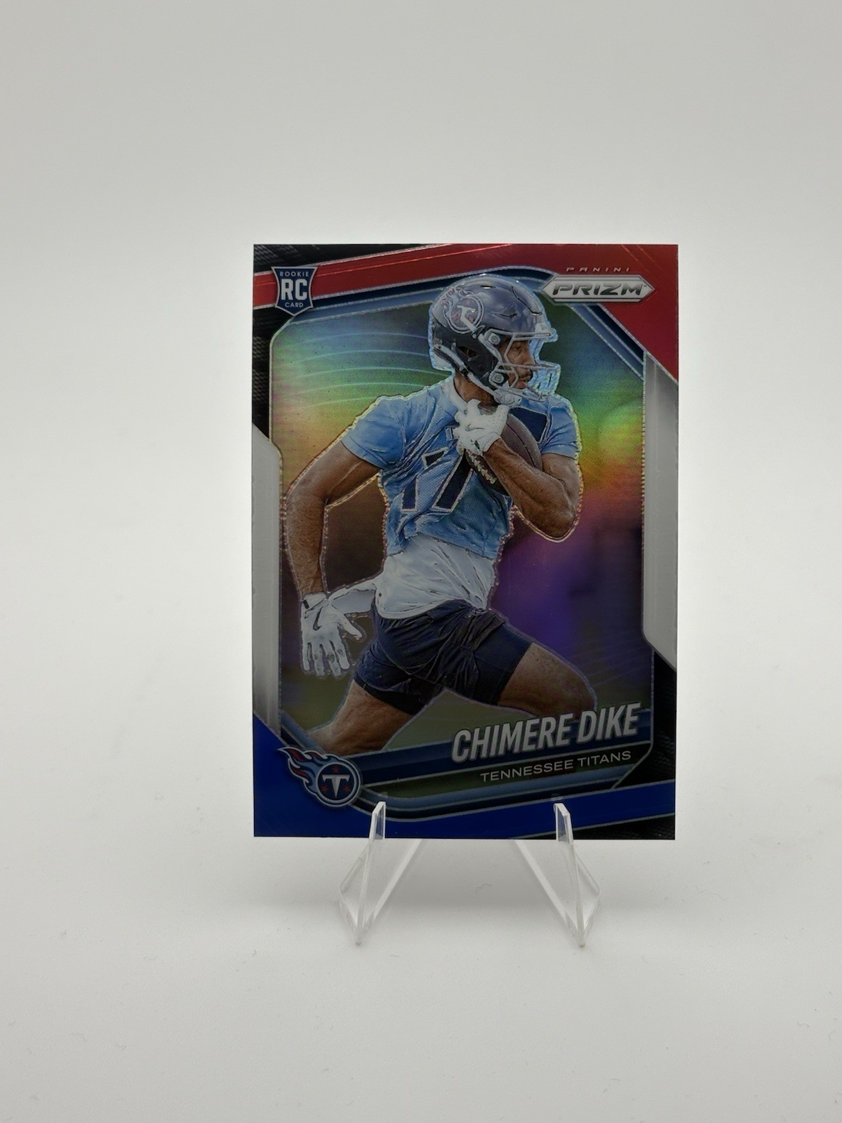 2025 Panini Prizm - Rookies Chimere Dike #396 Red White & Blue Prizm (RC)