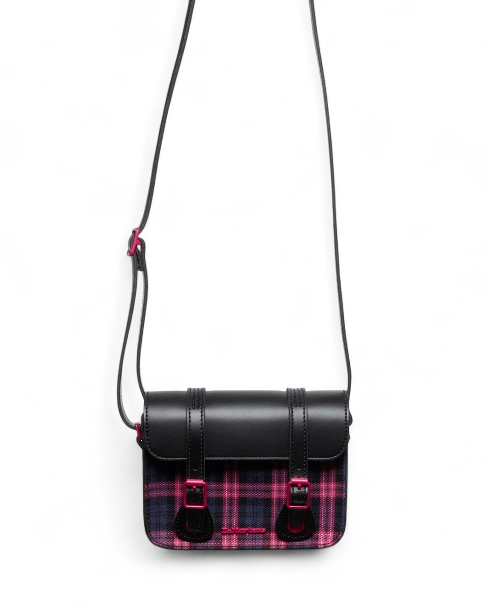 Dr. Martens 41721001 7-Inch Mini Satchel Bag BLACK PINK MULTI