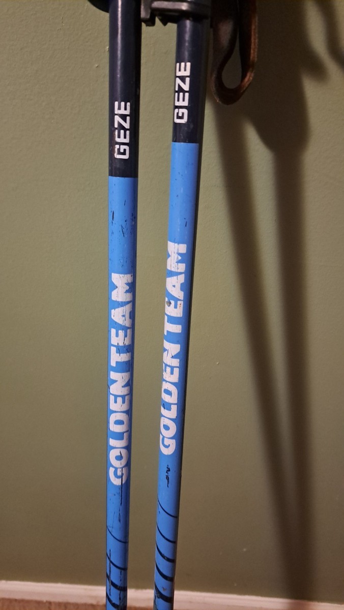  スキー用ポール ゴールド Vintage Ski Poles Aluminum 52