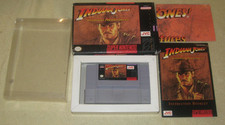 Indiana Jones Complete +Poster for SNES. Nintendo. Clean/Tested. Authentic. RARE