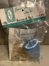 Vtg Zimonick MIRRORED BELL Blue Gold Filigree Pearl Christmas Ornament Kit 196