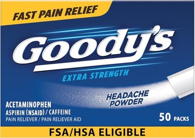Goody's Extra Strength Headache Powder, 50 Powder Sticks FAST SHIPPING