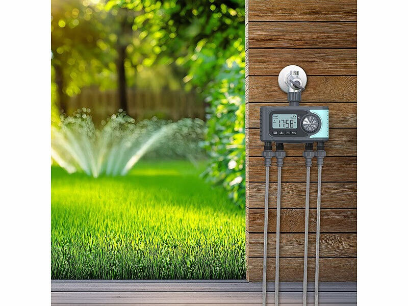 Programmateur d'arrosage numérique 4 sorties Royal Gardin avec écran LCD - 3