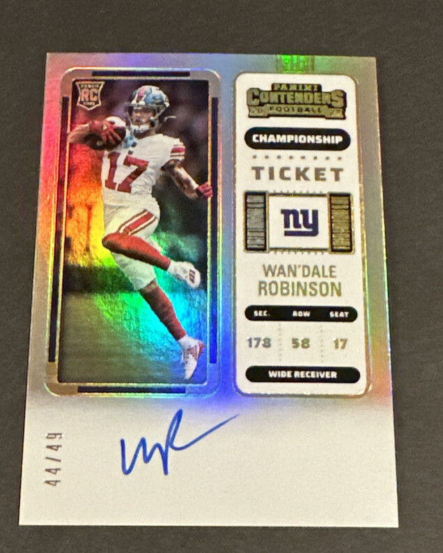 2022 PANINI CONTENDERS WAN’DALE ROBINSON CHAMPIONSHIP TICKET AUTO SP RC #d 44/49