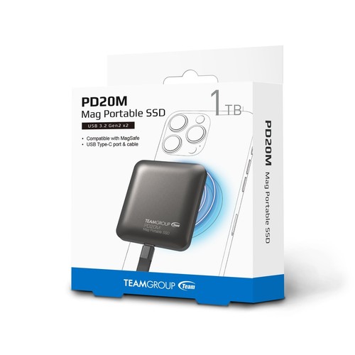 TEAMGROUP PD20M 1TB Mag Portable External Solid State Drive SSD Read up to 20... - Picture 9 of 9