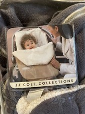 JJ COLE BUNDLE ME Plush Faux Shearling Infant Baby Car Seat Stroller Cover Grey