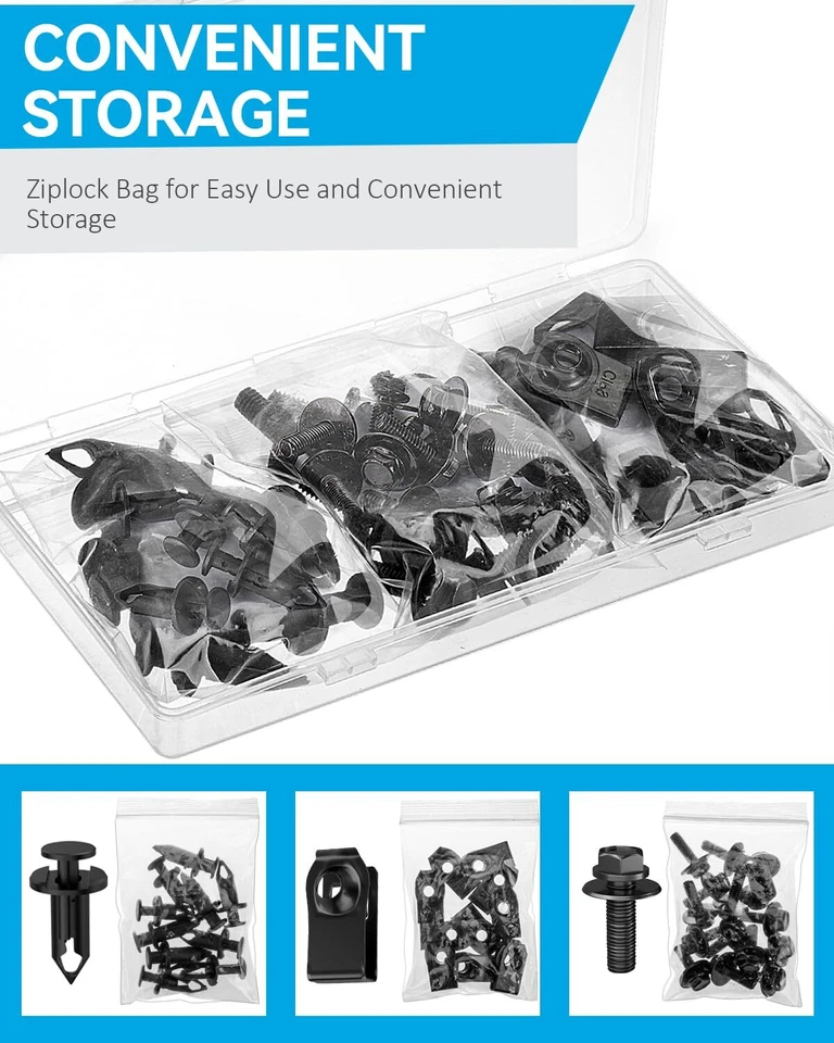 35PCS Car Clips Fasteners Kit Front Engine Splash Shield Bolts Bumper Retainer - Imagem 2 de 4