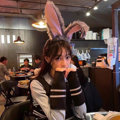 Diadema Larga Orejas de Conejo Esponjosa Felpa Tocado Fiesta Anime Juegos con disfraces - Imagen 9 de 20