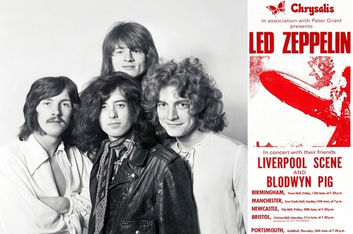 Lot (9) 1969-80 Led Zeppelin 13 x 17 Reproduktion Konzert & LP Promo Poster - Bild 4 von 9