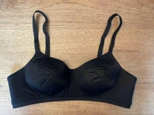 Victoria's Secret Black Solid LARGE Bare Angelight Scoop Wireless Lounge  Bra VS