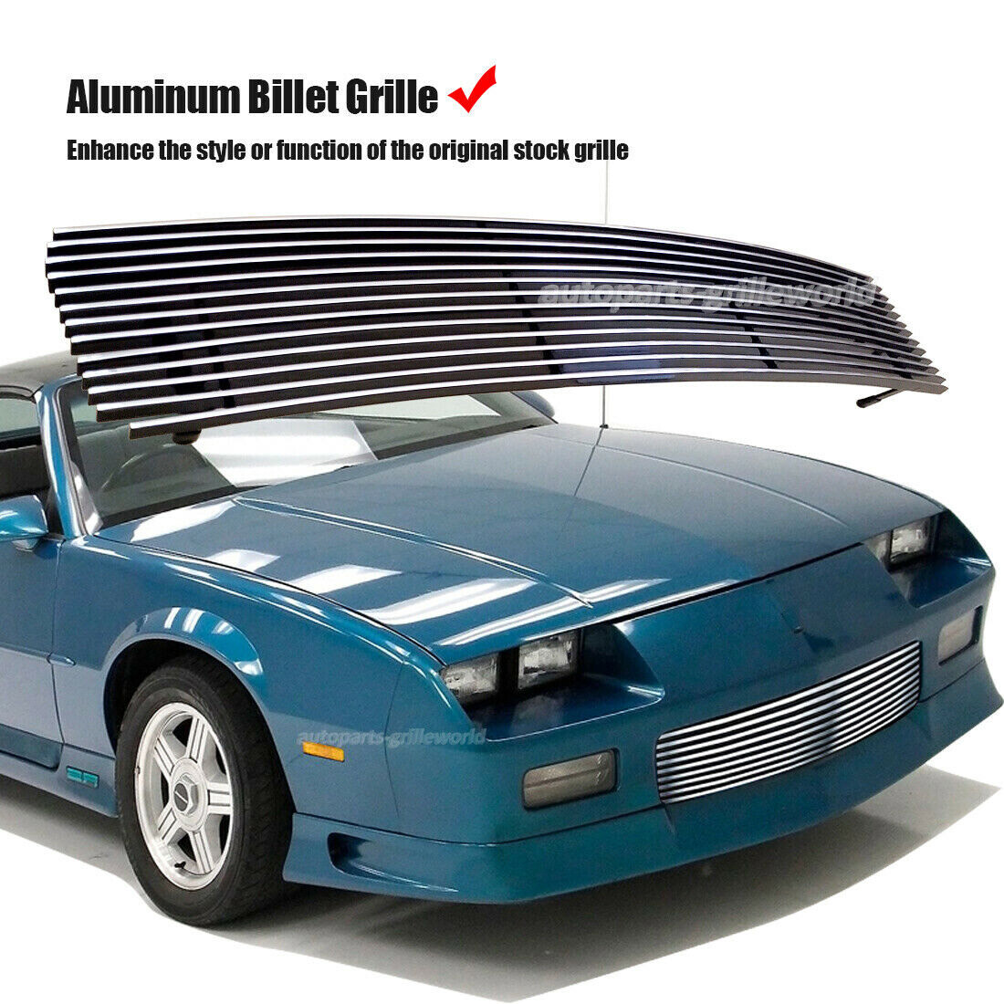 Fits 1988-1992 Chevy Camaro 88-92 Billet Grille Chrome Lower Bumper Grill Insert