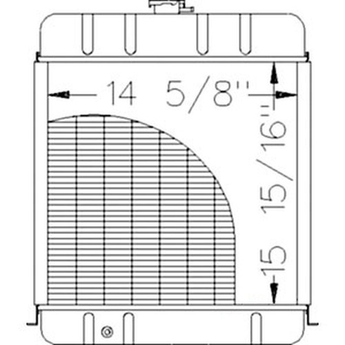 K922737 Radiator Fits David Brown Tractor 780 885 885N (15 15/16 x 14 5/8 in) - Picture 3 of 10