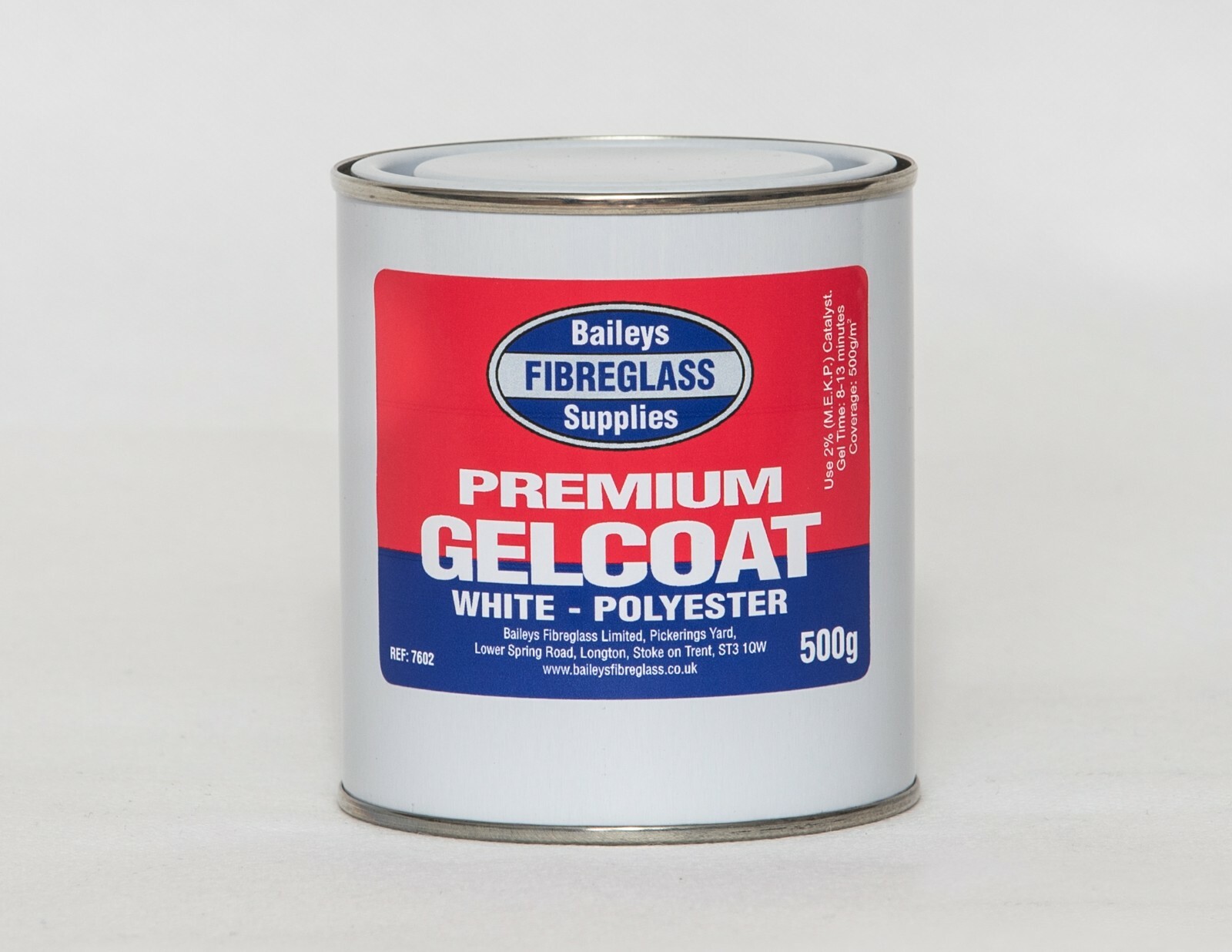 Polyester Gelcoat GRP Including Hardener 500g Brilliant White