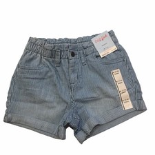 Cat  Jack New Girl's Size Medium 7/8 Super Stretch Blue Stripe Shorts