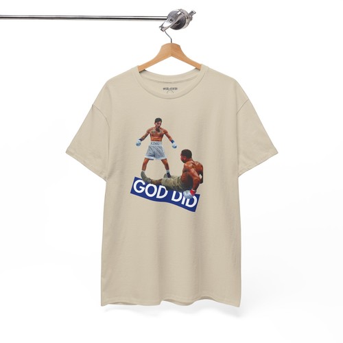 Tee to match Air Jordan Retro 4 Military Blue Sneakers.GOD DID ,RYAN GARCIA,KICK - Picture 23 of 25