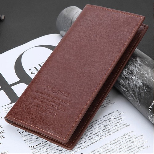 Men's Clutch Billfold Leather Wallet ID Card Holder Purse Checkbook Long Handbag - Picture 13 of 15